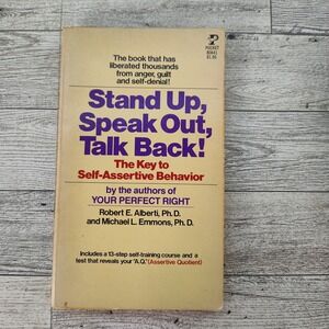 STAND UP SPEAK OUT TALK BACK Key to Self-Assertive Behavior 1977 Paperback